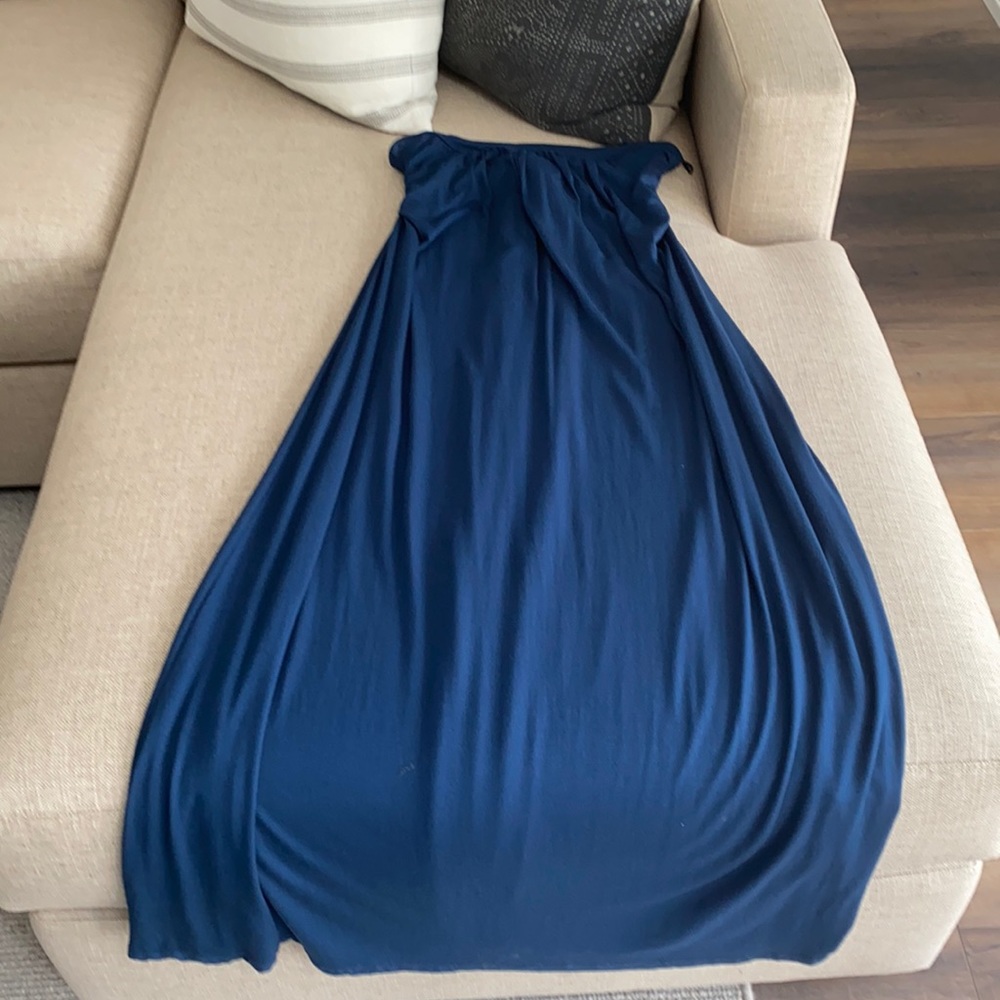 Strapless blue Sumer dress